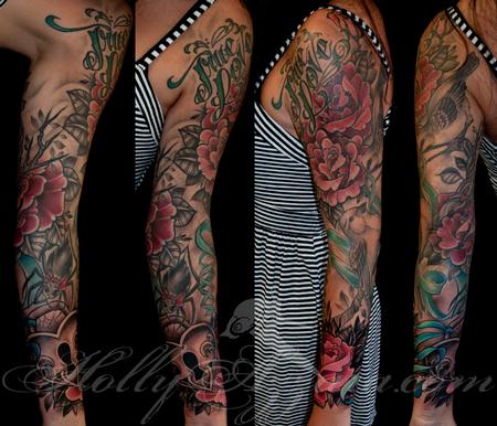 Tattoos - Birds and Roses Sleeve - 95865